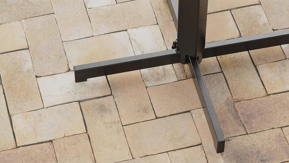 Rockless table on concrete