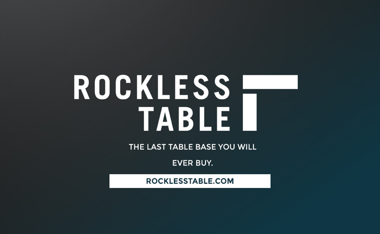 ROCKLESS TABLE SOLVES KEY HOSPITALITY COMPLAINT WITH SELF-STABILIZING BASES