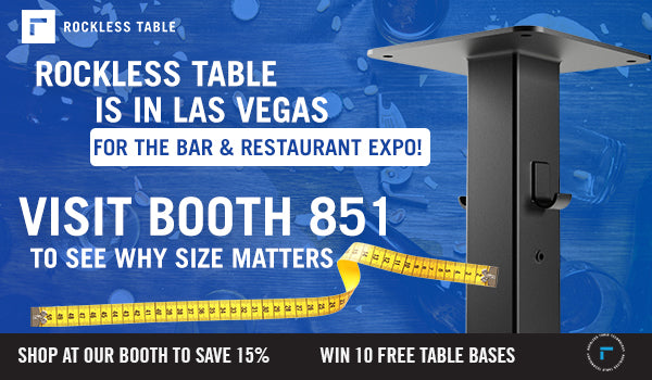 Rockless Table Debuts “Size Matters” Campaign at the  Bar & Restaurant Expo